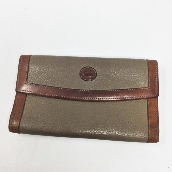 Dooney & Bourke Handbags - Vintage Dooney & Bourke Brown Leather Logo Wallet